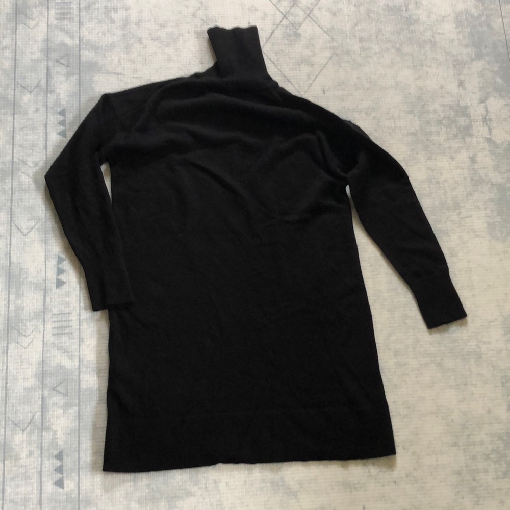 Everlane Cashmere Black long turtleneck sweater/tunic/dress.